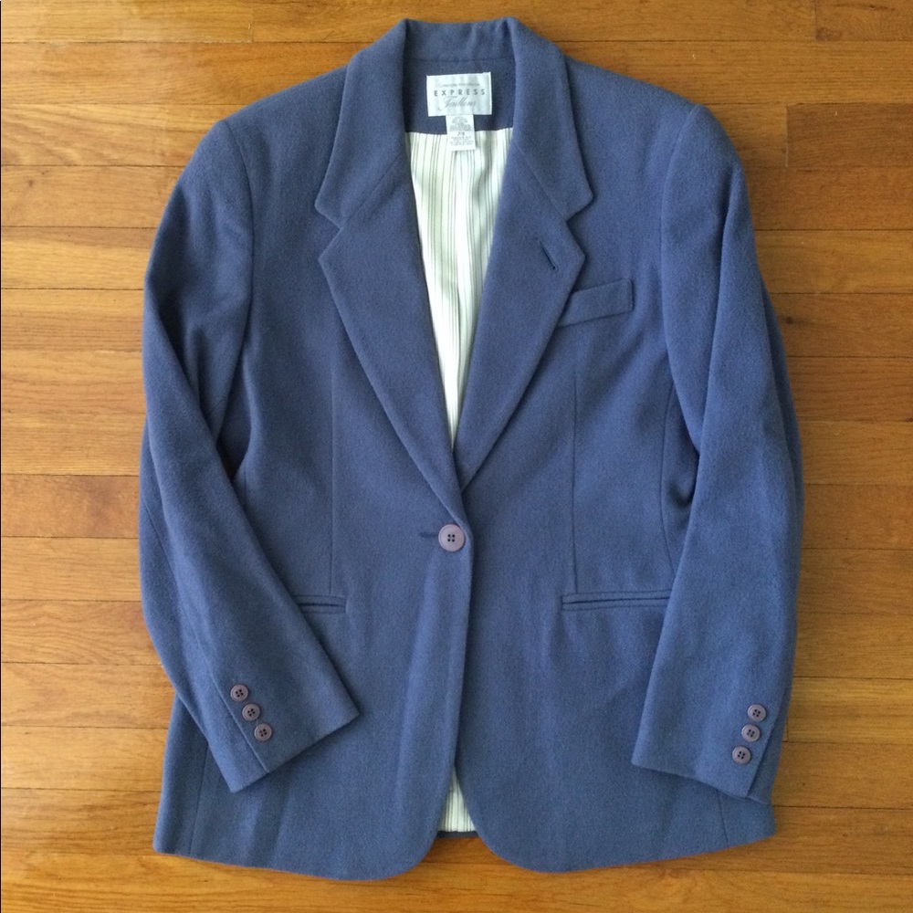 Express blazer jacket size 7/8 lavender wool